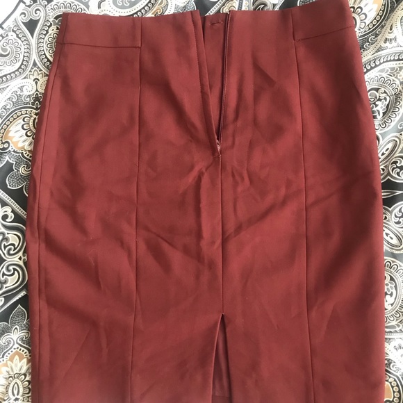Burgundy H&M Pencil Skirt - Picture 6 of 7